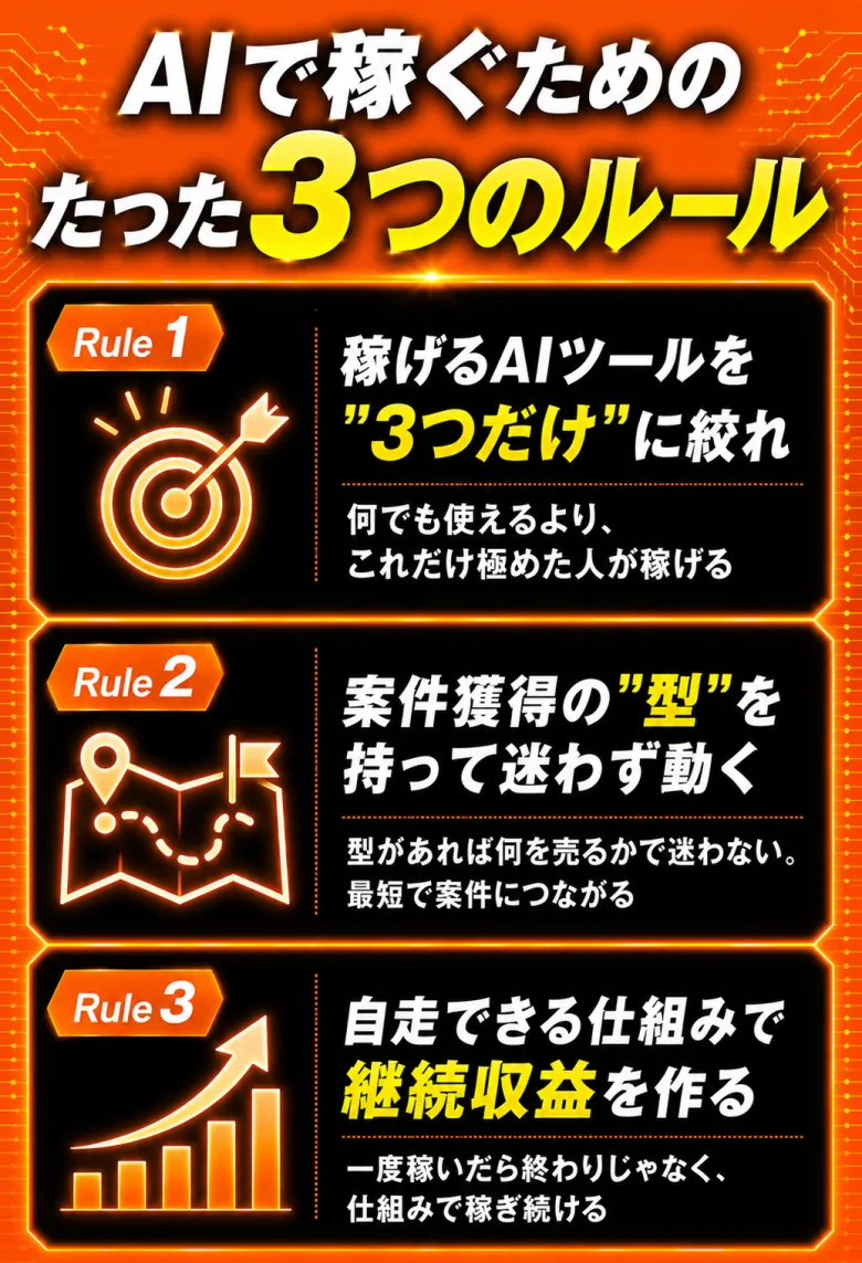 AIで稼ぐためのたった3つのルール